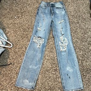 Long blue jeans size 24